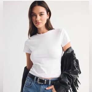 🤍 Abercrombie & Fitch White Essential Baby Tee | NWT | XL